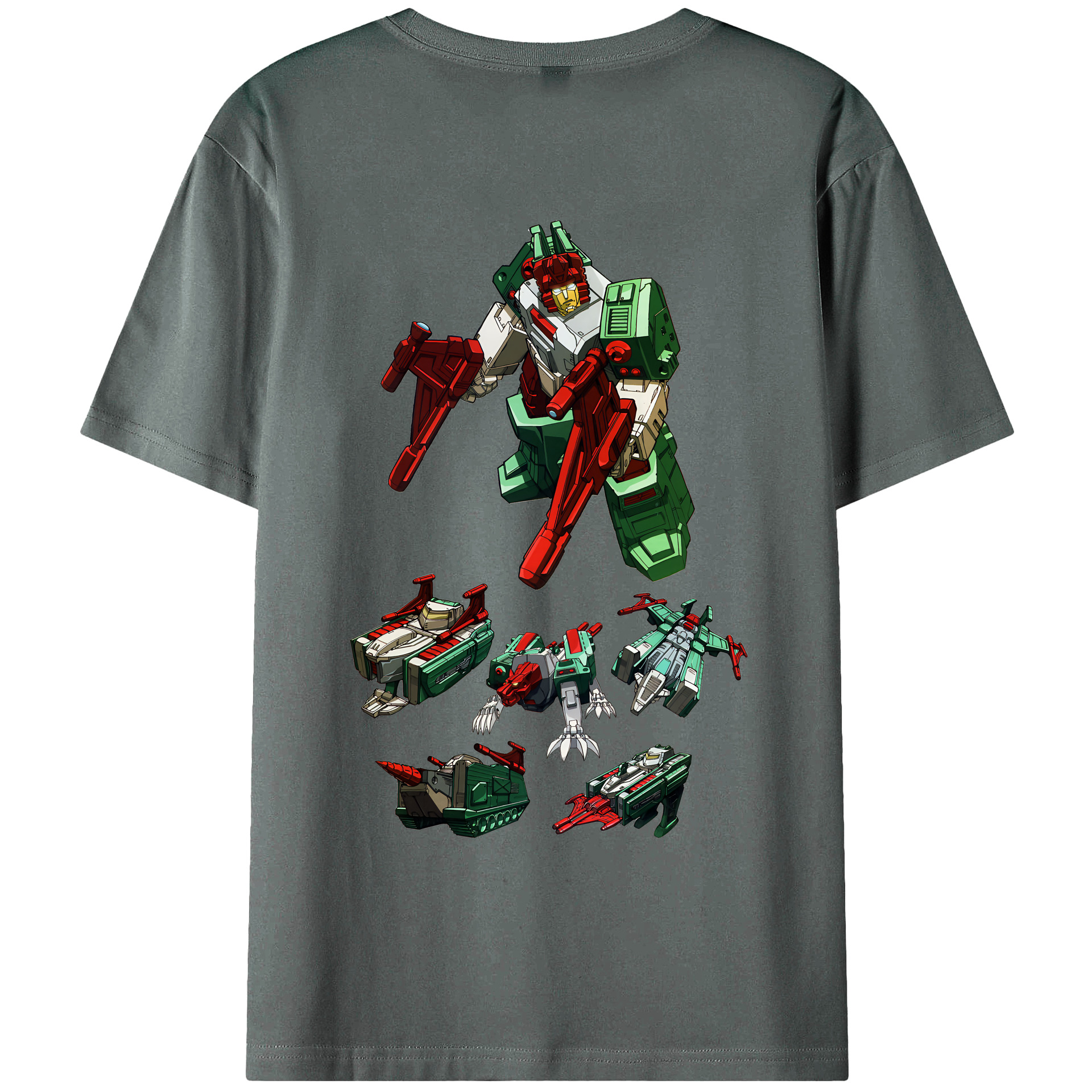 （画像用） Transformers トランスフォーマー 綿100％ メンズ半袖Tシャツ（バックプリント） 通気性